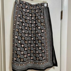 LOFT patterned midi skirt